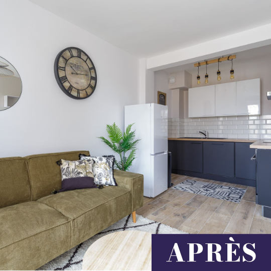 Salon T2 meublé Saverne après travaux